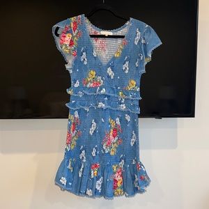 LoveShackFancy Floral Mini Dress